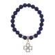 Браслет Клевер (удача и везение) нат.камень Лазурит 8мм BS-CR-0310