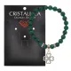 Браслет Клевер (удача и везение) синт.камень Малахит 8мм BS-CR-0312