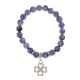 Браслет Клевер (удача и везение) нат.камень Содалит 8мм BS-CR-0318