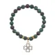 Браслет Клевер (удача и везение) синт.камень Цоизит 8мм BS-CR-0322