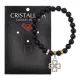 Браслет Клевер (удача и везение) нат.камень Черный агат 8мм BS-CR-0323