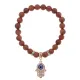 Браслет Хамса (защита от сглаза и зла) синт.камень Корич. авантюрин 8мм BS-CR-0331