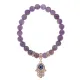 Браслет Хамса (защита от сглаза и зла) нат.камень Аметист 8мм BS-CR-0333