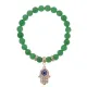 Браслет Хамса (защита от сглаза и зла) нат.камень Нефрит 8мм BS-CR-0343