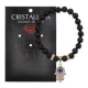 Браслет Хамса (защита от сглаза и зла) нат.камень Черный агат 8мм BS-CR-0353