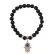Браслет Хамса (защита от сглаза и зла) синт.камень Шунгит 8мм BS-CR-0354
