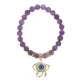 Браслет Око Ра (дар предвидения) нат.камень Аметист 8мм BS-CR-0393