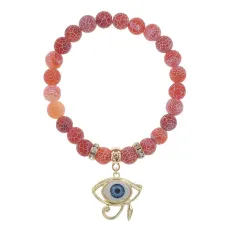 Браслет Око Ра (дар предвидения) нат.камень Африканский агат 8мм BS-CR-0394