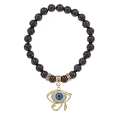 Браслет Око Ра (дар предвидения) нат.камень Гранат 8мм BS-CR-0396