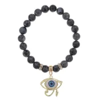 Браслет Око Ра (дар предвидения) нат.камень Лабрадор 8мм BS-CR-0398