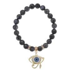 Браслет Око Ра (дар предвидения) нат.камень Лабрадор 8мм BS-CR-0398