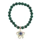 Браслет Око Ра (дар предвидения) синт.камень Малахит 8мм BS-CR-0402