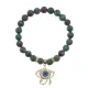 Браслет Око Ра (дар предвидения) синт.камень Цоизит 8мм BS-CR-0412