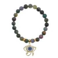 Браслет Око Ра (дар предвидения) нат.камень Яшма 8мм BS-CR-0415