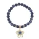 Браслет Око Ра (дар предвидения) нат.камень синий Африк. агат 8мм BS-CR-0417