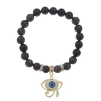 Браслет Око Ра (дар предвидения) нат.камень Змеевик 8мм BS-CR-0419