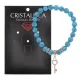 Браслет Ключ (Счастье) синт.камень Бирюза 8мм BS-CR-0425