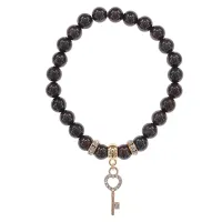 Браслет Ключ (Счастье) нат.камень Гранат 8мм BS-CR-0426
