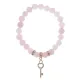 Браслет Ключ (Счастье) нат.камень Розовый кварц 8мм BS-CR-0435