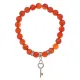 Браслет Ключ (счастье) нат.камень Сердолик 8мм BS-CR-0437