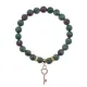 Браслет Ключ (счастье) синт.камень Цоизит 8мм BS-CR-0442