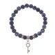 Браслет Ключ (счастье) нат.камень синий Африк. агат 8мм BS-CR-0447