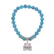 Браслет Кошка (защита, интуиция, достаток) синт.камень Бирюза 8мм BS-CR-0455