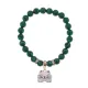 Браслет Кошка (защита, интуиция, достаток) синт.камень Малахит 8мм BS-CR-0462