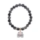 Браслет Кошка (защита, интуиция, достаток) нат.камень Снежный обсидиан 8мм BS-CR-0464