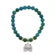 Браслет Кошка (защита, интуиция, достаток) синт.камень Хризоколла 8мм BS-CR-0471
