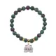 Браслет Кошка (защита, интуиция, достаток) синт.камень Цоизит 8мм BS-CR-0472