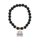 Браслет Кошка (защита, интуиция, достаток) нат.камень Черный агат 8мм BS-CR-0473