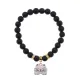 Браслет Кошка (защита, интуиция, достаток) синт.камень Шунгит 8мм BS-CR-0474