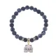 Браслет Кошка (защита, интуиция, достаток) нат.камень синий Африк. агат 8мм BS-CR-0477