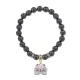 Браслет Кошка (защита, интуиция, достаток) синт.камень Гематит (не магнит.) 8мм BS-CR-0478