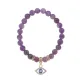 Браслет Глаз (от сглаза и порчи) нат.камень Аметист 8мм BS-CR-0483