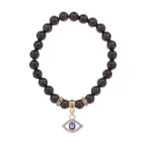 Браслет Глаз (от сглаза и порчи) нат.камень Гранат 8мм BS-CR-0486