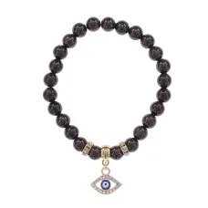 Браслет Глаз (от сглаза и порчи) нат.камень Гранат 8мм BS-CR-0486
