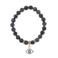 Браслет Глаз (от сглаза и порчи) нат.камень Лабрадор 8мм BS-CR-0488