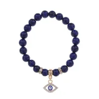 Браслет Глаз (от сглаза и порчи) нат.камень Лазурит 8мм BS-CR-0490