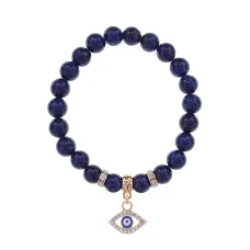 Браслет Глаз (от сглаза и порчи) нат.камень Лазурит 8мм BS-CR-0490