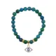 Браслет Глаз (от сглаза и порчи) синт.камень Хризоколла 8мм BS-CR-0501