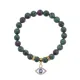 Браслет Глаз (от сглаза и порчи) синт.камень Цоизит 8мм BS-CR-0502