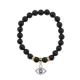 Браслет Глаз (от сглаза и порчи) нат.камень Черный агат 8мм BS-CR-0503