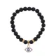 Браслет Глаз (от сглаза и порчи) синт.камень Шунгит 8мм BS-CR-0504