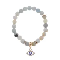 Браслет Глаз (от сглаза и порчи) нат.камень Амазонит 8мм BS-CR-0506