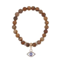 Браслет Глаз (от сглаза и порчи) нат.камень Песочная яшма 8мм BS-CR-0510