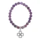 Браслет Клевер (удача и везение) нат.камень Аметист 8мм BS-CR-0513