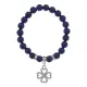 Браслет Клевер (удача и везение) нат.камень Лазурит 8мм BS-CR-0520