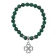 Браслет Клевер (удача и везение) синт.камень Малахит 8мм BS-CR-0522